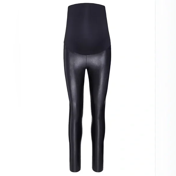 Spanx women’s Mama maternity faux leather leggings - size large - Picture 2 of 7